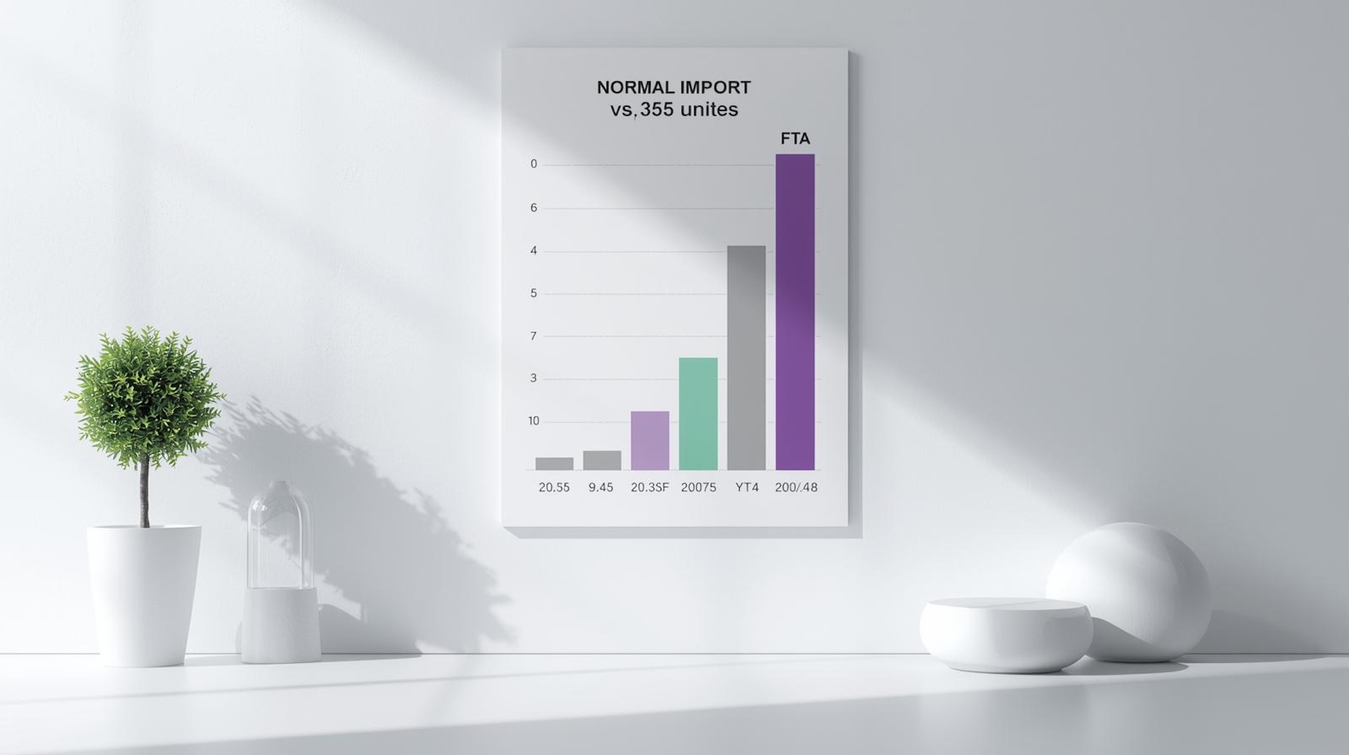 Infographic on office wall about logistics & CIF