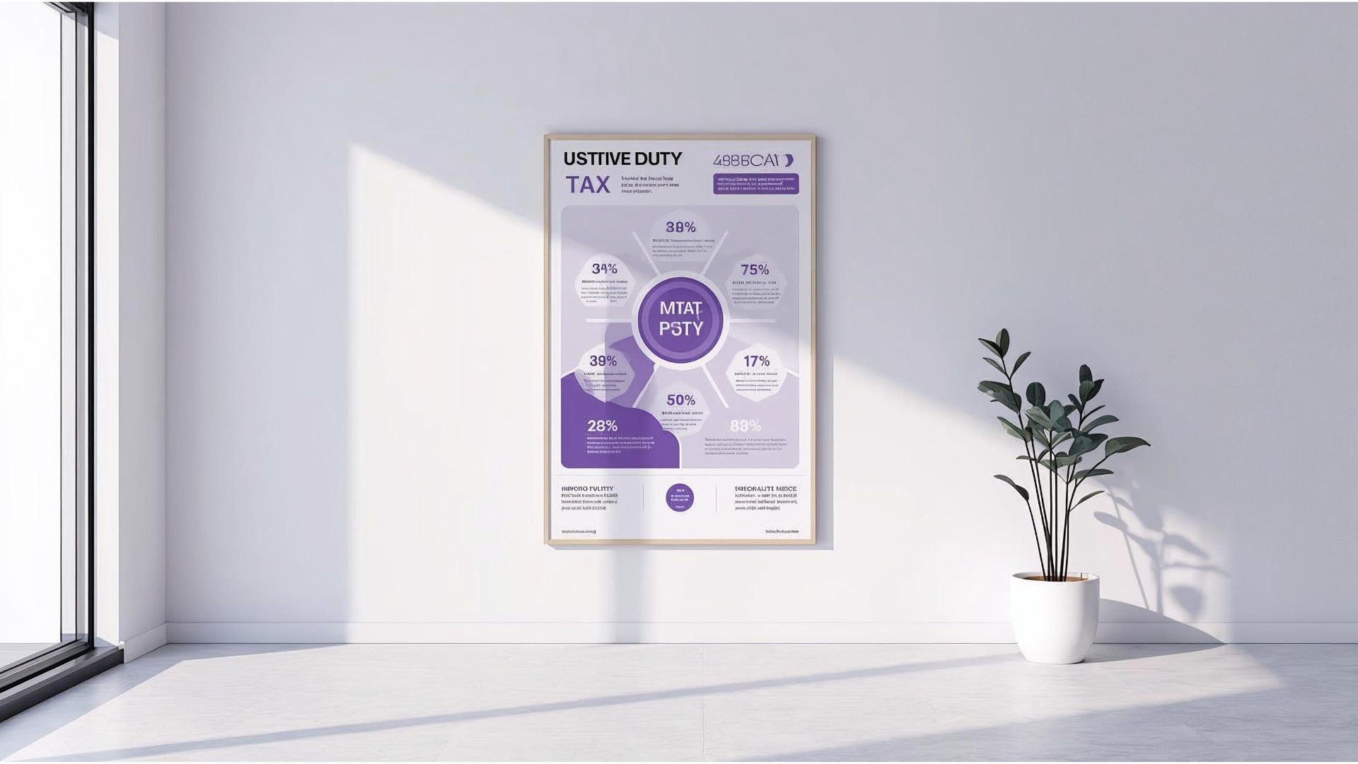 Professional infographic poster in clinic